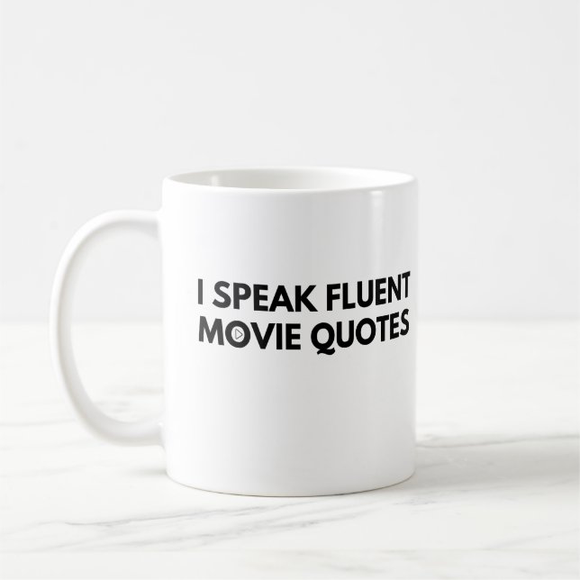 Jag talar Fluent Movie Quotes, film älskare Kaffemugg (Vänster)