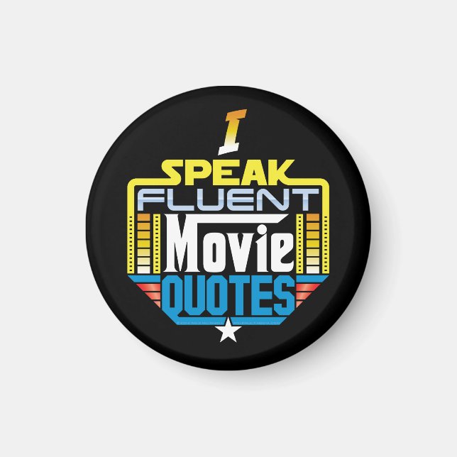 Jag talar Fluent Movie Quotes Magnet (Framsidan)
