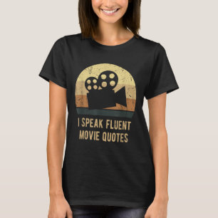 Jag talar Fluent Movie Quotes Vintage Funny Movie T Shirt