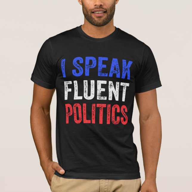 Jag talar Fluent Politik Lundnyj T Shirt (Framsida)