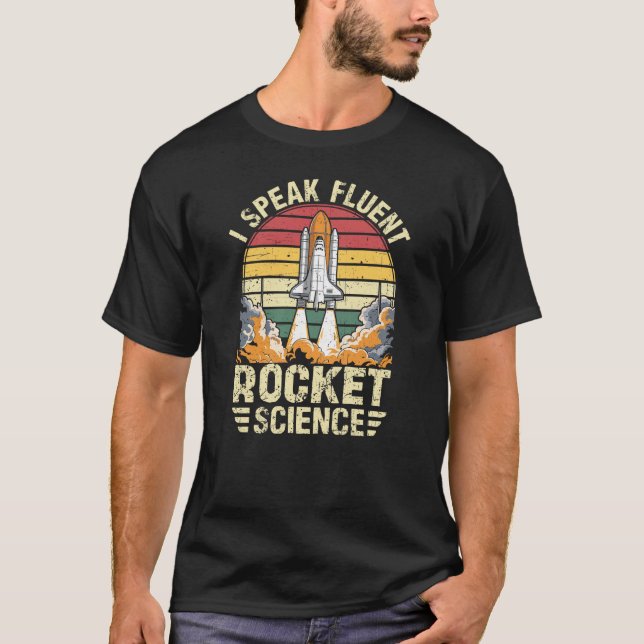 Jag talar Fluent Rocket Science T Shirt (Framsida)