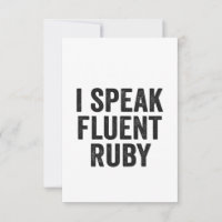 Jag talar Fluent Ruby Funny Geek Programming Coder