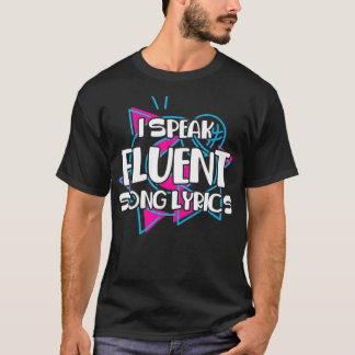 Jag talar Fluent Sång Lyrics Music Singer Lyricist T Shirt