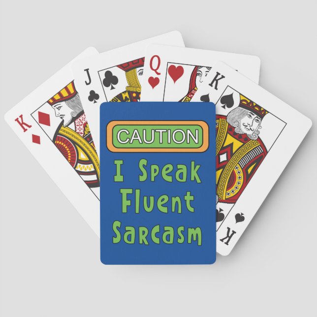 Jag talar Fluent Sarcasm Casinokort (Baksidan)