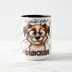 "Jag talar Fluent Sarcasm." Kaffe/tea Mugg