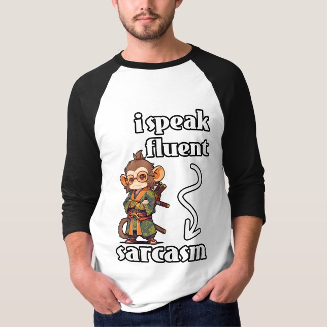 Jag talar Fluent Sarcasm T Shirt (Framsida)