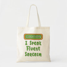 Jag talar Fluent Sarcasm Tote Bag
