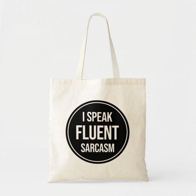 Jag talar Fluent Sarcasm Tygkasse (Framsidan)