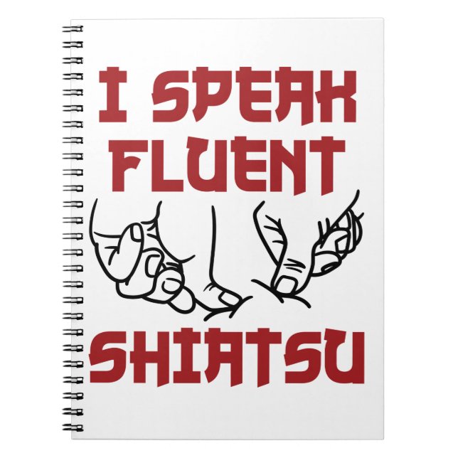 Jag talar Fluent Shiatsu Massage Therapist LMT Anteckningsbok (Framsidan)