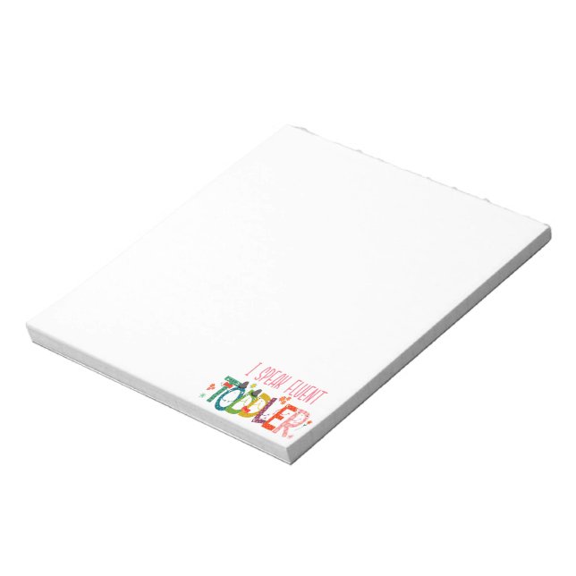 Jag talar Fluent Småbarn - Mamma, Daycare Teacher  Anteckningsblock (Roterad)