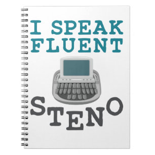 Jag talar Fluent Steno Court Reporter Stenographer Anteckningsbok