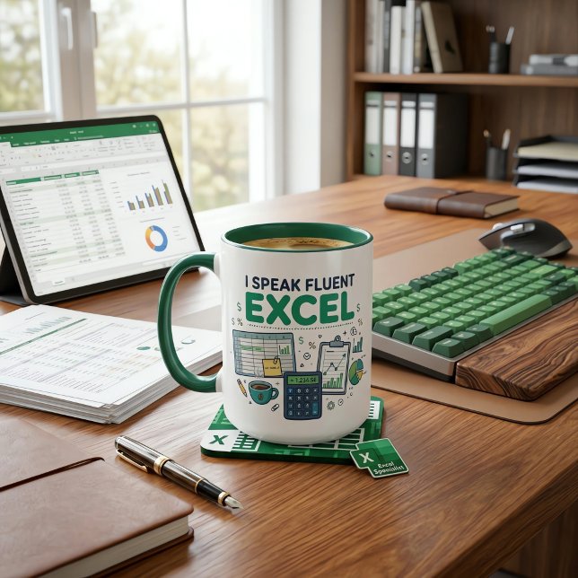 Jag talar flytande Excel Rolig revisor Kalkylblad  Mugg (Skapare uppladdad)