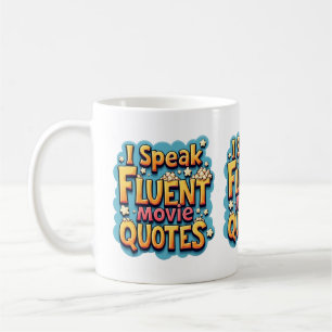 Jag talar flytande filmcitat Retro-filmklipp Kaffemugg