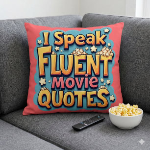 Jag talar flytande filmcitat Retro-filmklipp Kudde