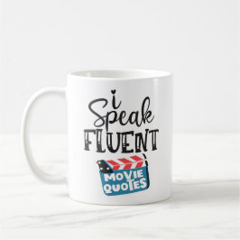 Jag talar flytande filmcitat roligt clapperboard kaffemugg