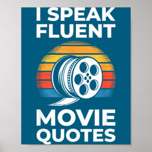 Jag Talar Flytande Filmcitat Tröja Män Kvinnor Bio Poster