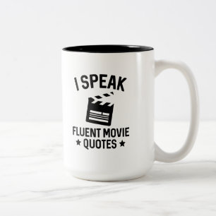 Jag talar flytande filmcitationstecken Två-Tonad mugg