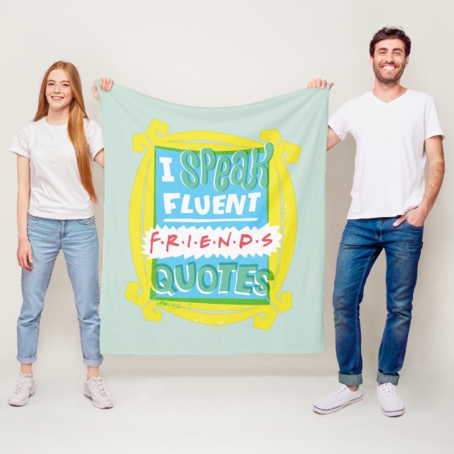 Jag Talar Flytande FRIENDS™ Citat - Peephole Fleecefilt (På plats)