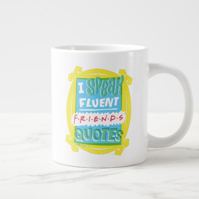Jag Talar Flytande FRIENDS™ Citat - Peephole Jumbo Mugg (Höger)