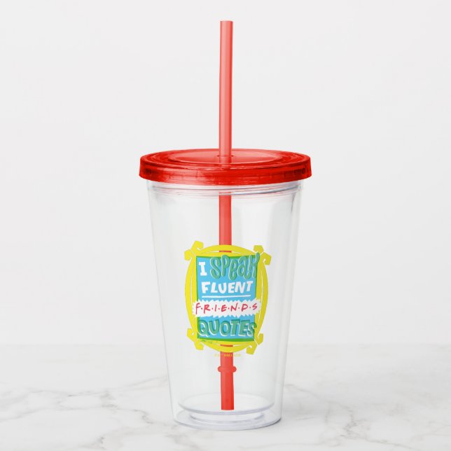 Jag Talar Flytande FRIENDS™ Citat - Peephole Take Away Mugg (Framsida)