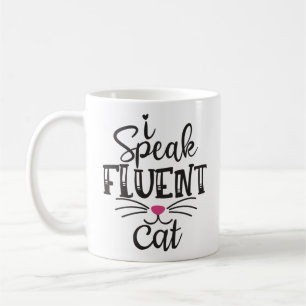 Jag talar flytande katt humoristisk kaffemugg