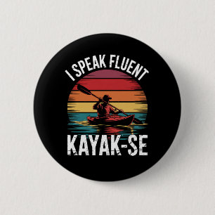 Jag Talar Flytande Kayak-Ese Kanotist Kanotåkning Knapp