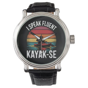 Jag talar flytande Kayak-Ese Kanotist Kanotpaddlin Armbandsur