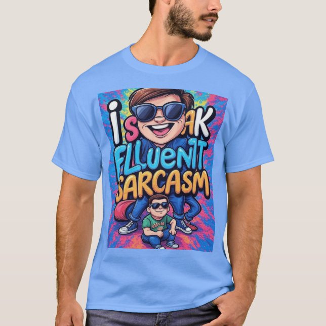 Jag talar flytande sarkasm cesiumflicka t shirt (Framsida)