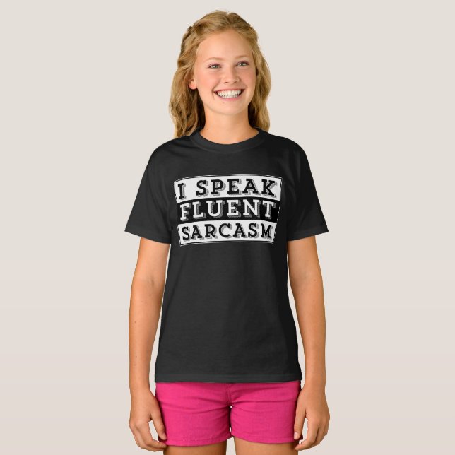 JAG Talar flytande SARKASM T Shirt (Hel framsida)