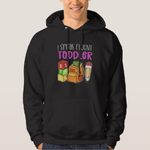 Jag talar flytande Småbarn Barnomsorg Dagis Levera Hoodie