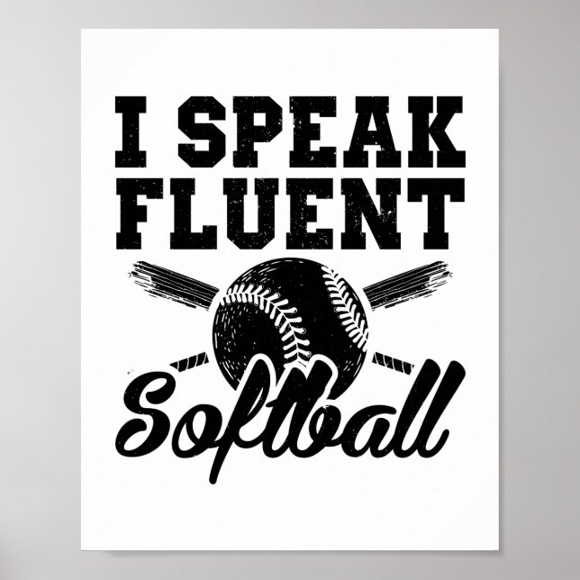 Jag talar flytande softball | Idea-sport Poster (Framsidan)