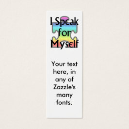 Jag talar för mig själv litet visitkort