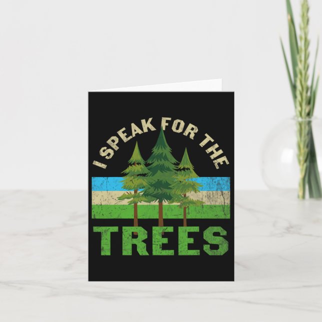 Jag Talar För Träd Tröja Miljö Earth Da Kort (Framsida)