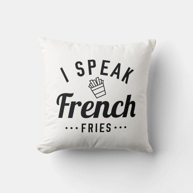 Jag talar Fransk Fries Kudde (Framsida)