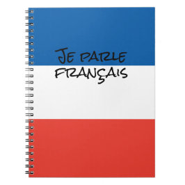 Jag talar Fransk med Frankrike Flagga språk Anteckningsbok