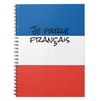 Jag talar Fransk med Frankrike Flagga språk Anteckningsbok