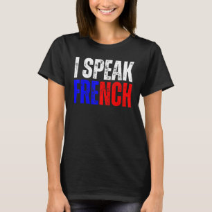 Jag talar Fransk ordlista Je parle en fra T Shirt