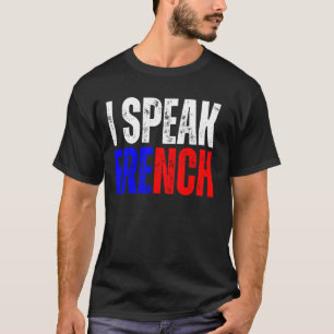 Jag talar Fransk ordlista Je parle en fra T Shirt
