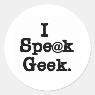 Jag talar Geek Runt Klistermärke