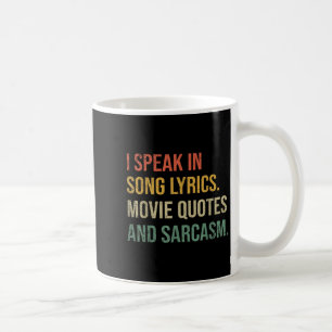 Jag talar i filmcitat Sång och Sarcasm Fl Kaffemugg