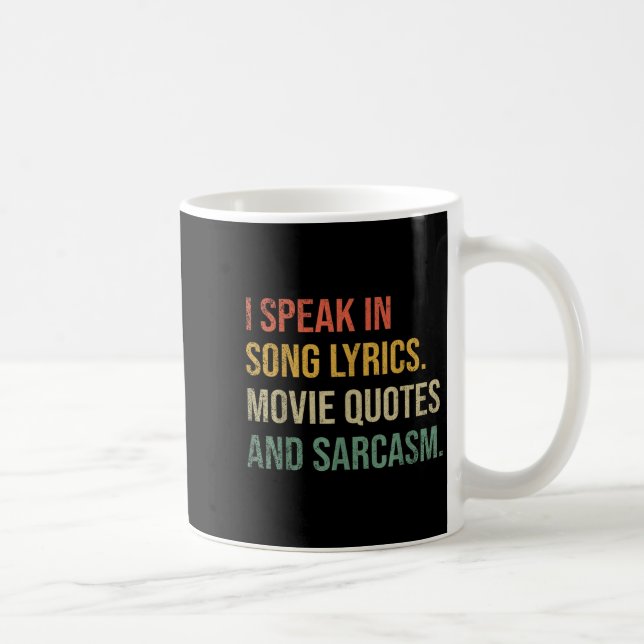 Jag talar i filmcitat Sång och Sarcasm Fl Kaffemugg (Höger)