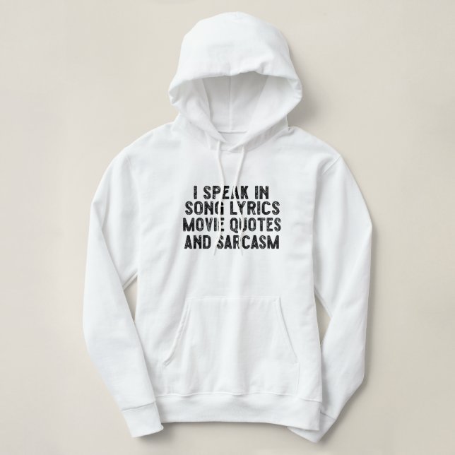 Jag talar i filmcitat Sång och Sarcasm T Shirt (Design framsida)