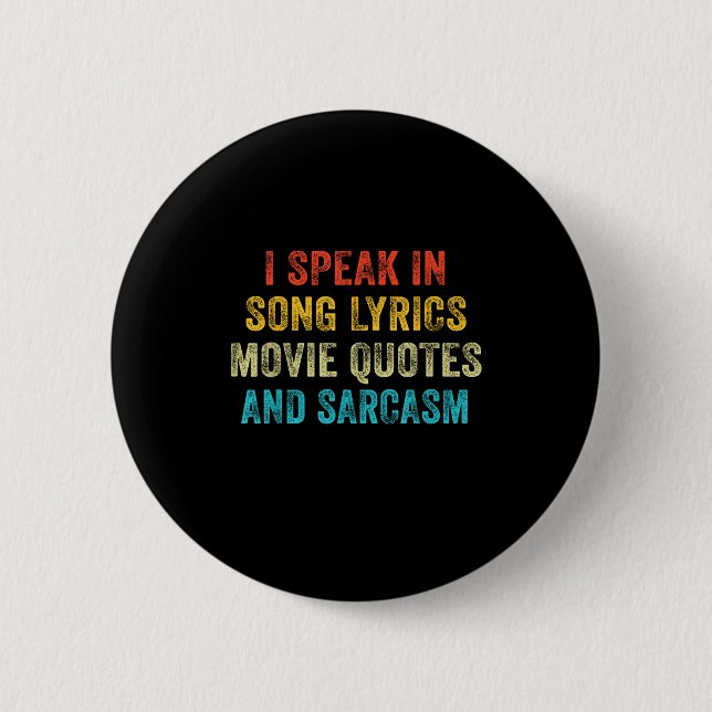 Jag Talar I Filmcitat Sångtexter Och Sarcasm Vi Knapp (Framsida)