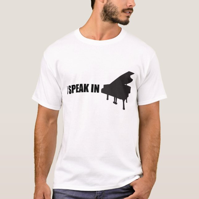 Jag talar i MUSIK Tee Shirt (Framsida)