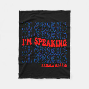 Jag talar i valet Kamala Harris 2024 Fleecefilt