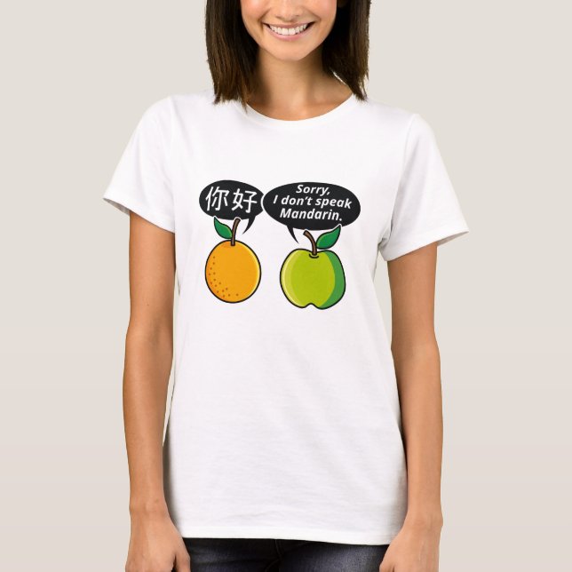 Jag talar inte mandarin t shirt (Framsida)