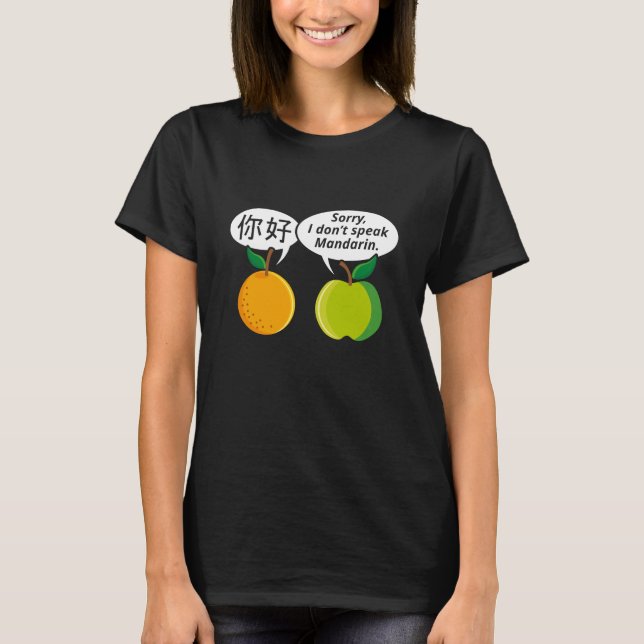 Jag talar inte mandarin t shirt (Framsida)