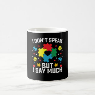 Jag Talar Inte Men Jag Säger Mycket Autismmedveten Kaffemugg