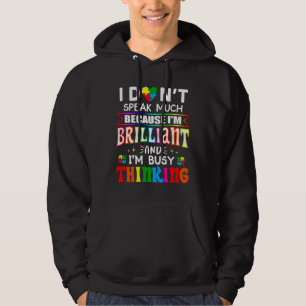 Jag talar inte så briljant Autism Autistic Boys G Hoodie