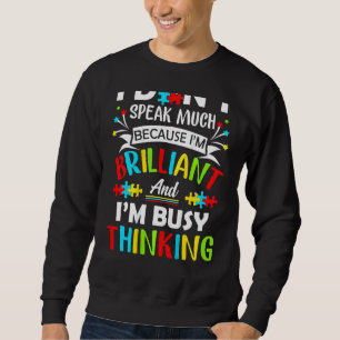 Jag talar inte så briljant Autism Autistic Boys G Lång Ärmad Tröja